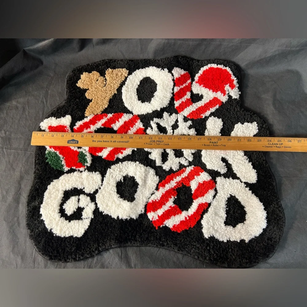 Festive Black and Red Accent mat